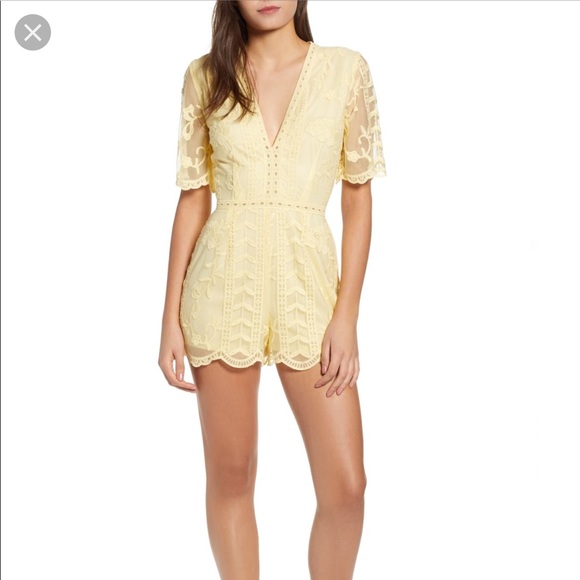 Socialite Pants - 🆕✨NWT SOCIALITE YELLOW LACE ROMPER